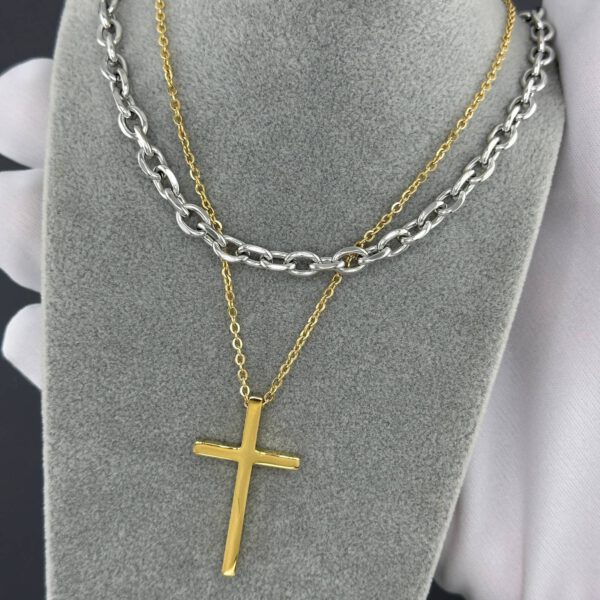 Unisex cross ketting - Afbeelding 2