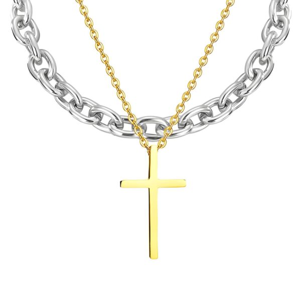 Unisex cross ketting